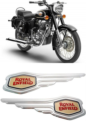 HRBull Emblem for Bike(Silver, Multicolor)