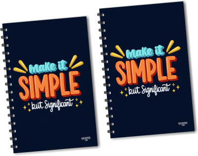 ESCAPER Make it Simple But Significant Designer Diaries (Ruled - A5 Size - Pack of 2 Diaries) A5 Diary Ruled 160 Pages(Multicolor, Pack of 2)