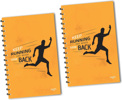 ESCAPER Keep Running & Never Look Back Designer Diaries (Ruled - A5 Size - Pack of 2 Diaries) A5 Diary Ruled 160 Pages(Multicolor, Pack of 2)