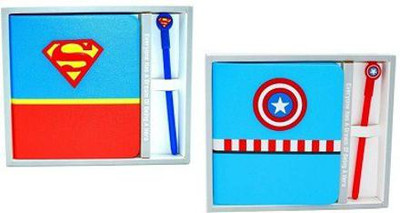 UNIBOX 2 A5 Diary Single Rule 80 Pages(Blue,Red, Pack of 2)