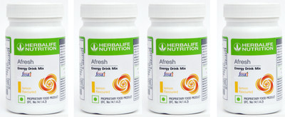 HERBALIFE COMBO OF AFRESH LEMON OF 4 Energy Drink(4x50 g, LEMON FLAVOR Flavored)