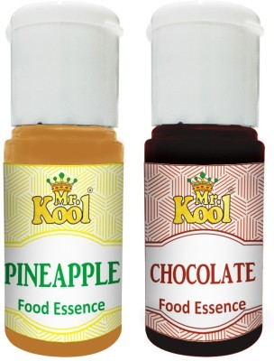 Mr.Kool Food Essence Pineapple, Chocolate Flavors 20ml Each Combo Pack Of 2 Essence for Cake, Cookies, Ice Cream, Sweets (40ml) Pineapple Liquid Food Essence(40 ml)