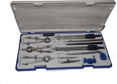 Simrah Engineering Instruments Box Set of 13 (Blue) Geometry Box(Blue)