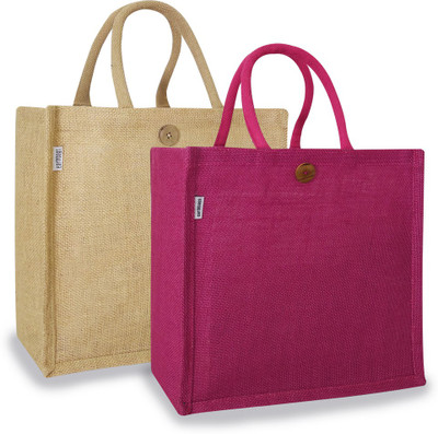 Earthbags SOLID COLOR BAGS WITH LOOP CLOSURE(PACK OF 2) Multipurpose Bag(Multicolor, 8 L)