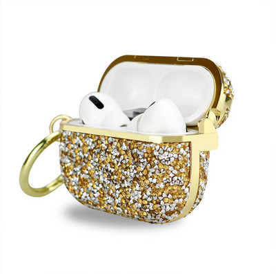 SROCK Crystal Pull String Headphone Case For Apple Airpods Pro 1st Generation(Gold)