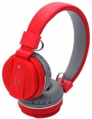 ROAR SH12 Over the head Wireless Bluetooth Headset Bluetooth Headset(Red, On the Ear)