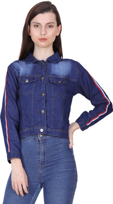 javed evergreen collection 3/4th Sleeve Washed Women Denim Jacket