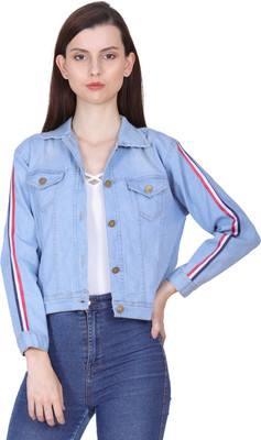 javed evergreen collection 3/4th Sleeve Washed Women Denim Jacket