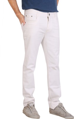 asaba Tapered Fit Men White Jeans