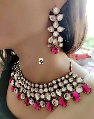 CATALYST Alloy Copper Pink Jewellery Set(Pack of 1)