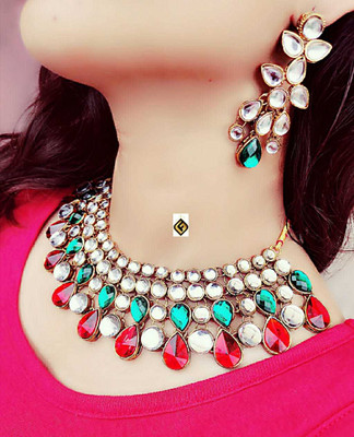 CATALYST Alloy Copper Red, Green Jewellery Set(Pack of 1)