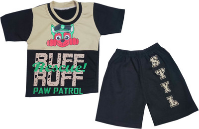 Siddhi Enterprises Baby Boys & Baby Girls Casual T-shirt Shorts(Black & Grey)