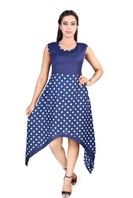 SAWARIYA-G Women Printed Anarkali Kurta(Blue)