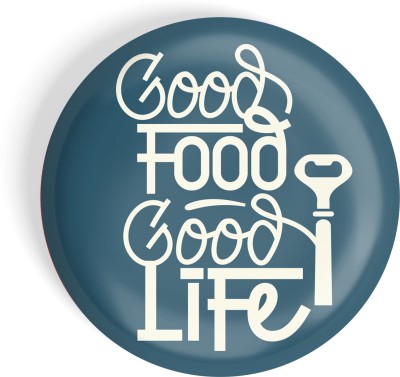 dhcrafts Blue Good Food Good Life D2 Pack of 1 Fridge Magnet Pack of 1(Blue)