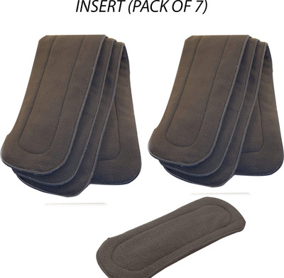 Pagwin 5 Layer Reusable Cloth Diaper Inserts/Nappy Pads/Nappy Liners, Microfiber, baby diaper insert (Pack of 7)