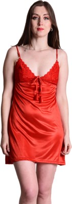 SENSLIFE Women Chemise(Red)