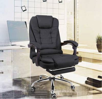 Bantia Leatherette Office Adjustable Arm Chair Black DIY Do It