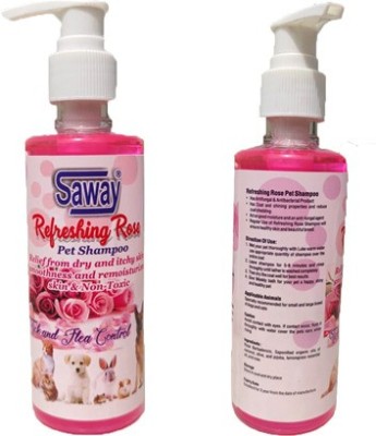 SAWAY Flea and Tick, Anti-itching, Anti-fungal, Conditioning Rose Dog Shampoo(200 ml)