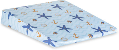 The White Willow Baby Crib Half Wedge Pillow Memory Foam Abstract Baby Pillow Pack of 1(Blue)