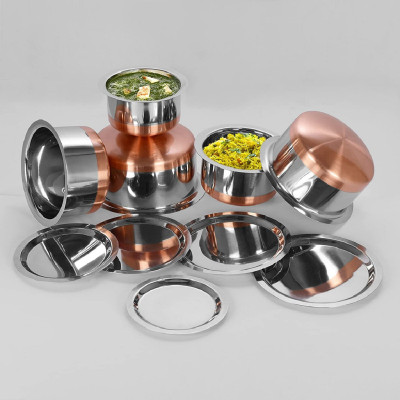 RBGIIT Handi 3 L, 2.5 L, 2 L, 1.5 L, 1 L with Lid(Stainless Steel)