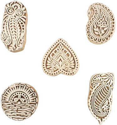 RIZA WOODEN KRAFT M1159 Printing Blocks(Pack of 5)