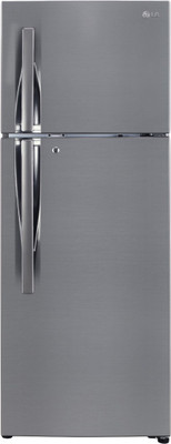 LG 284 L Frost Free Double Door Top Mount 3 Star Convertible Refrigerator(Shiny Steel, GL-T302RPZX)