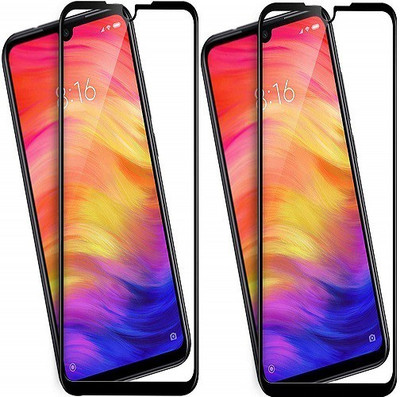 NIMMIKA ENTERPRISES Tempered Glass Guard for MI REDMI NOTE 7S TEMPERED GLASS 11D(Pack of 2)