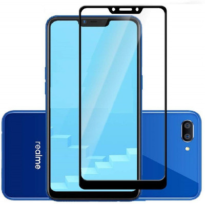 Mersal Edge To Edge Tempered Glass for Realme C1, (Premium Edge To Edge Full Glue Branded Glass)(Pack of 1)
