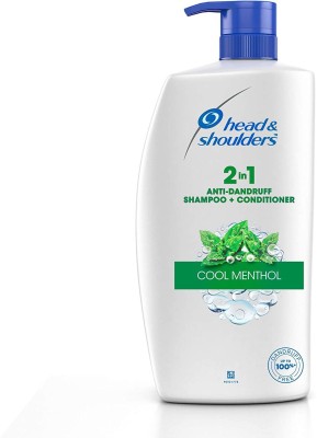 HEAD & SHOULDERS 2-in-1 Cool Menthol Anti Dandruff Shampoo and Conditioner Shampoo(1 L)