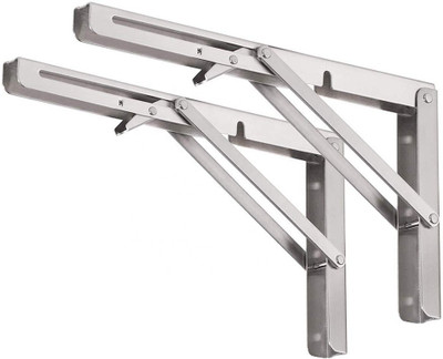 BTL 8 Inches 100Kg Load Capacity Premium Heavy Duty Stainless Steel Folding Table Bracket for Fold Down Table - BTB-08-SS-100KG Arm Length-20 CM Shelf Bracket(Stainless Steel)