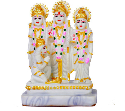 CraftGreen ram darbar idol ram darbar murti ram darbar statue for pooja room Decorative Showpiece  -  18.2 cm(Polyresin, White)