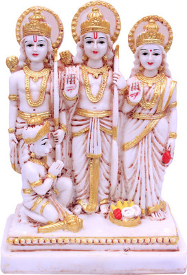 CraftGreen ram darbar idol ram darbar murti ram darbar statue for pooja room Decorative Showpiece  -  22 cm(Polyresin, Multicolor)