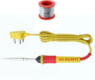 Big Buckets 25W SOLDERING IRON WITH GOOD QUALITY SOLDER WIRE 25 W Simple(Flat Tip)