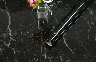 kirfiz 200 cm Granite Look Marble Vinyl Self Adhesive Countertop Peel & Stick Wall Stickers Wallpaper Furniture Kitchen, Cabinet, Table Top, Plastic Table,Wooden Table,Wardrobe [ 2 Meter ] Self Adhesive Sticker(Pack of 1)