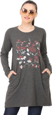CRAFTLY Women Nightshirts(Grey)