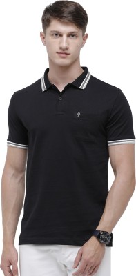 Classic Polo Solid Men Polo Neck Black T-Shirt