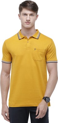 Classic Polo Solid Men Polo Neck Gold T-Shirt