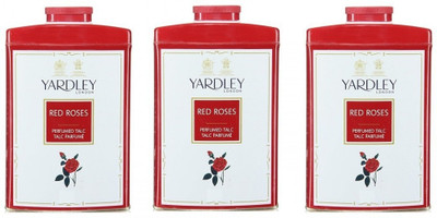 Yardley London Red Rose Perfumed Talc (Pack of 3)(3 x 250 g)