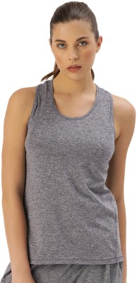 Enamor Casual Sleeveless Self Design Women Grey Top