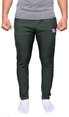 Three brothers Solid Men Green Track Pants