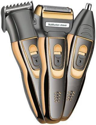 Life Friends Multifunctional 3 In 1 Grooming Kit Trimmer 45 min  Runtime 3 Length Settings(Black, Beige)