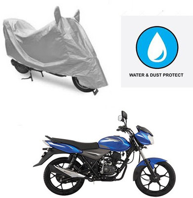 saanvi Two Wheeler Cover for Bajaj(Discover, Silver)