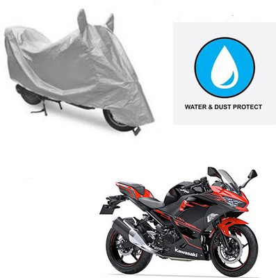 Atulit enterprises Two Wheeler Cover for Kawasaki(Ninja 250, Silver)