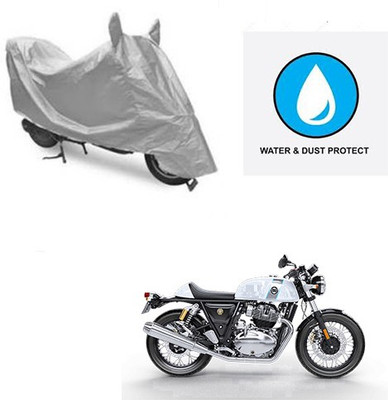 Feel heaven Two Wheeler Cover for Royal Enfield(Continental GT, Silver)