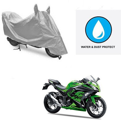 Atulit enterprises Two Wheeler Cover for Kawasaki(Ninja 300, Silver)