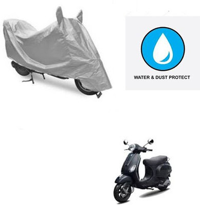 saanvi Two Wheeler Cover for Piaggio(Vespa LX, Silver)