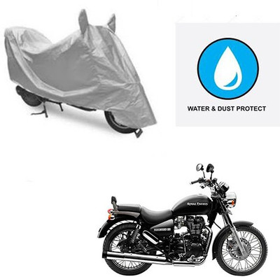 Atulit enterprises Two Wheeler Cover for Royal Enfield(Thunderbird 500, Silver)