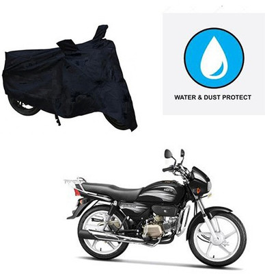 saanvi Two Wheeler Cover for Hero(Splendor Plus, Black)