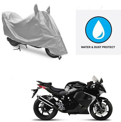saanvi Two Wheeler Cover for Hyosung(GT250R, Silver)