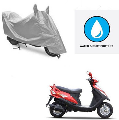 saanvi Two Wheeler Cover for Mahindra(Flyte, Silver)